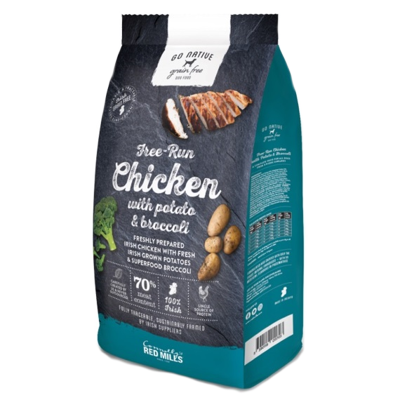 connolly's red mills go native chicken dog food with chicken, potato and broccoli