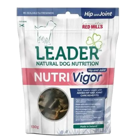 leader natural dog nutrition nutri vigor treats with salmon for healthy dog and joint care rich in omega 3 and 6 soft and tasty